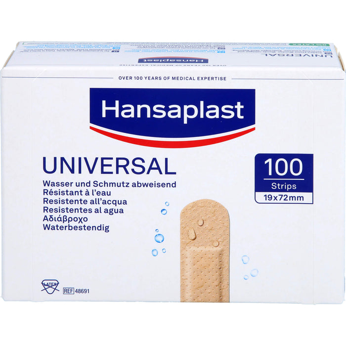 Hansaplast Universal Pflaster Strips Wasser und Schmutz abweisend, 100 pcs. Patch