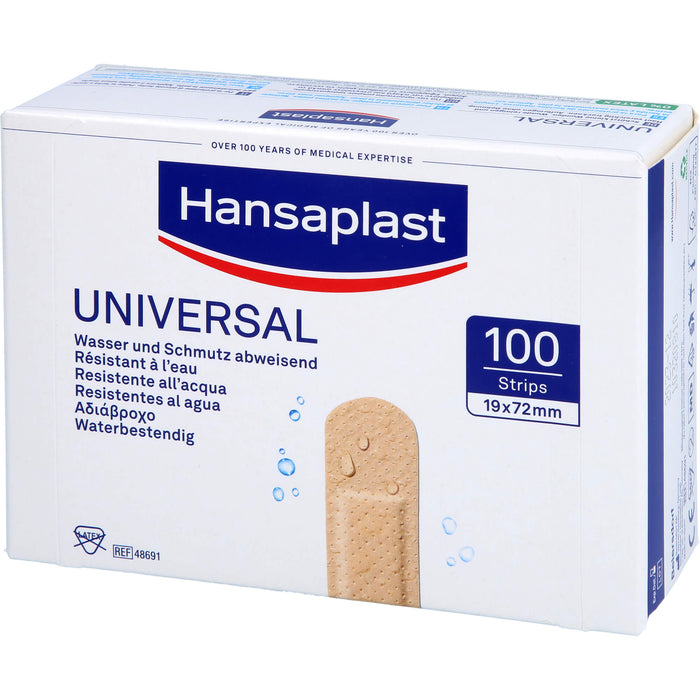 Hansaplast Universal Pflaster Strips Wasser und Schmutz abweisend, 100 pcs. Patch