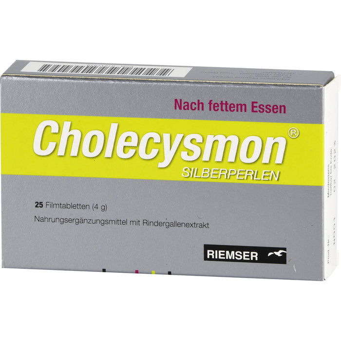 RIEMSER Cholecysmon Silberperlen Filmtabletten, 25 pcs. Tablets