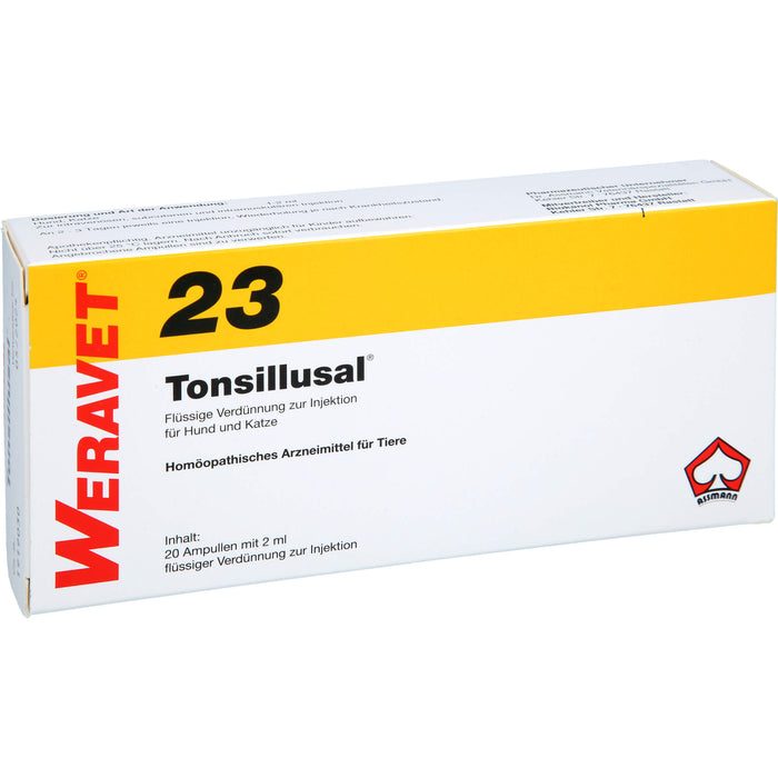 WERAVET  23 Tonsillulal Ampullen für Hunde und Katzen, 20 ml Solution