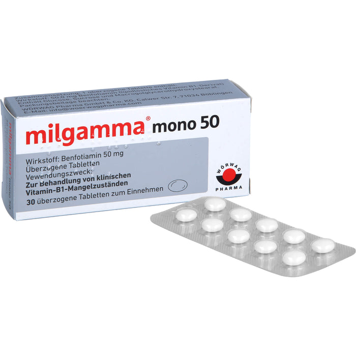 milgamma mono 50 Tabletten bei Vitamin-B1-Mangelzuständen, 30 pc Tablettes