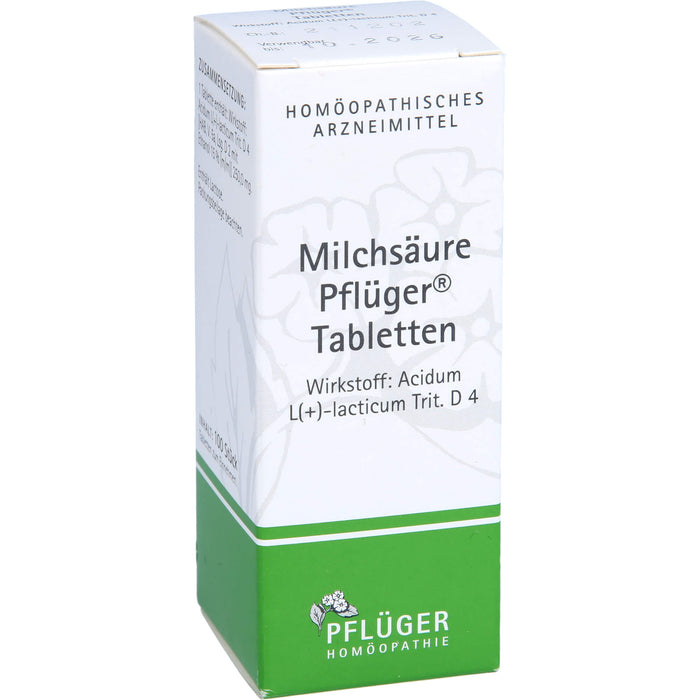 PFLÜGER Milchsäure Tabletten, 100 St. Tabletten