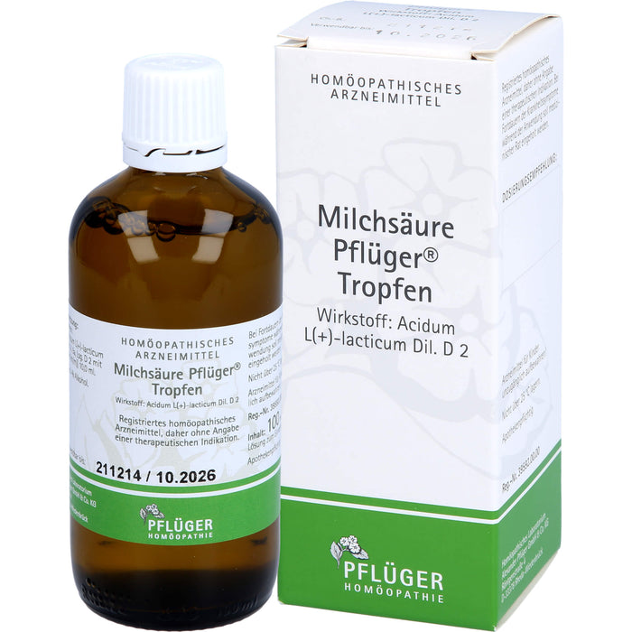 Milchsäure Pflüger Tropfen, 100 ml Lösung