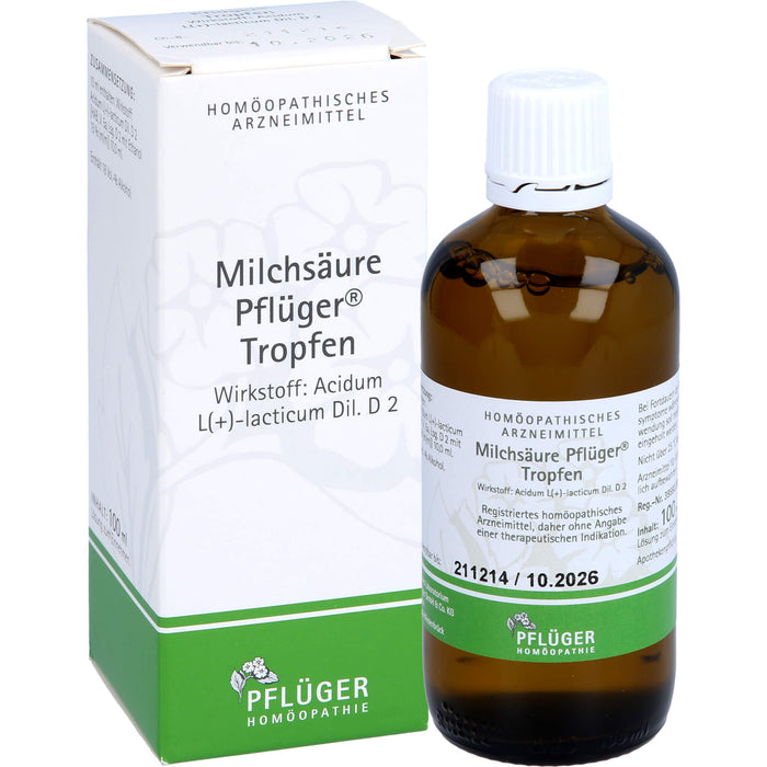 Milchsäure Pflüger Tropfen, 100 ml Lösung