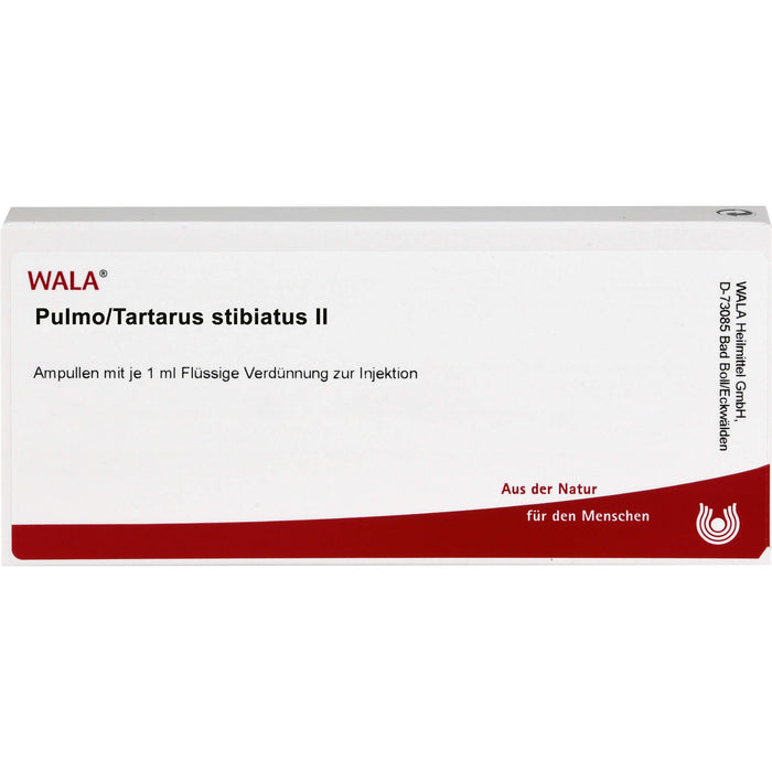 WALA Pulmo/Tartarus stibiatus II flüssige Verdünnung, 10 pc Ampoules