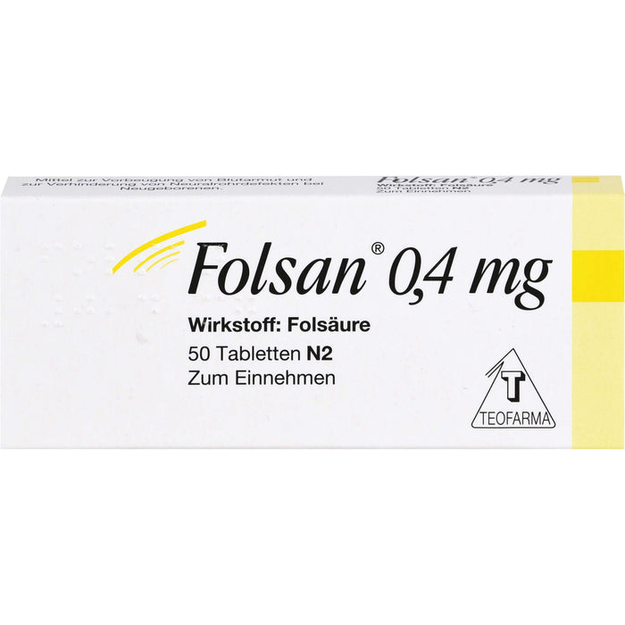 Folsan 0,4 mg Tabletten, 50 St. Tabletten