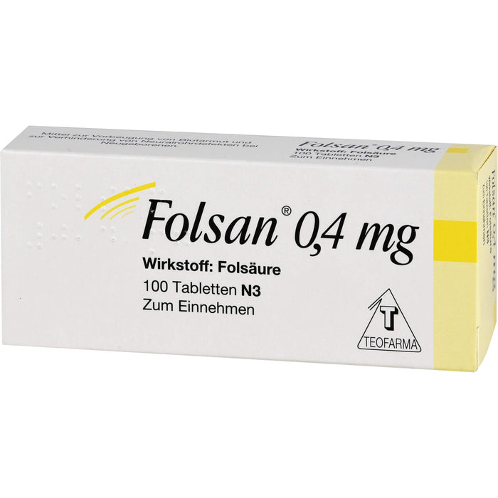 Folsan 0,4 mg Tabletten, 100 pc Tablettes