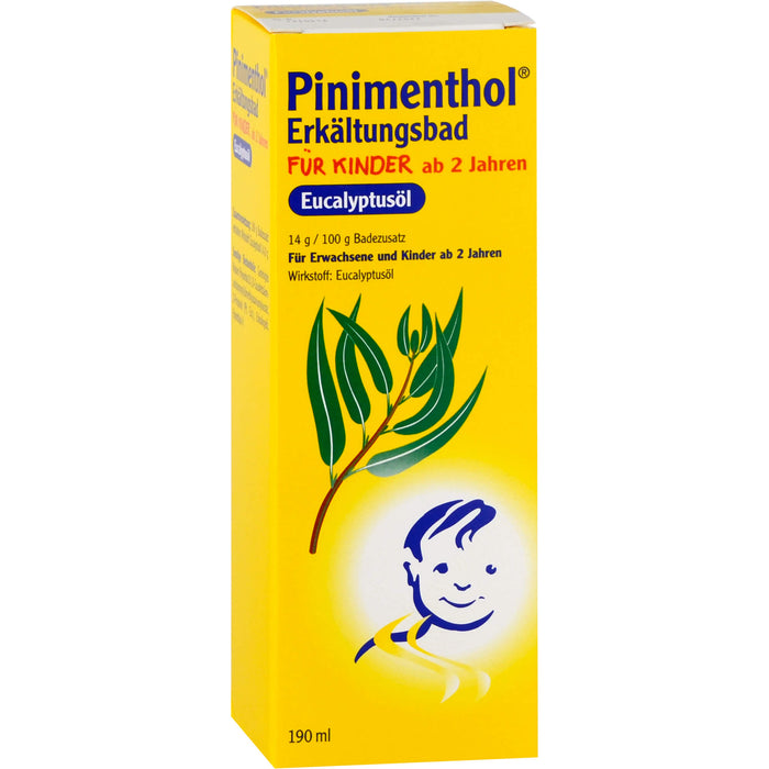 Pinimenthol Eucalyptusöl Erkältungsbad für Kinder ab 2, 190 ml Badezusatz