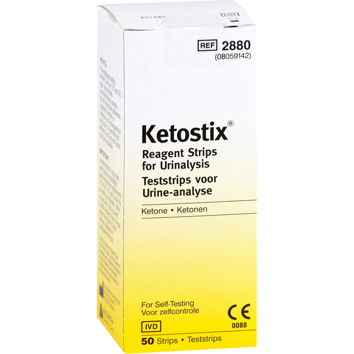 Ketostix Keton-Teststreifen zur Harnanalyse, 50 pc Bandelettes réactives