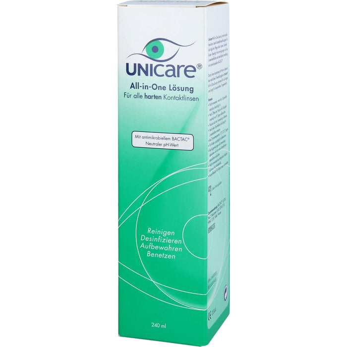 Unicare All-in-One Lösung für harte Kontaktlinsen, 240 ml Solution