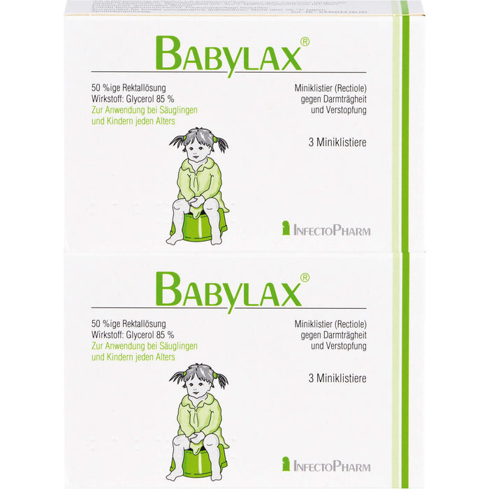 BABYLAX gegen Darmträgheit und Verstopfung, 6 pcs. Enemas