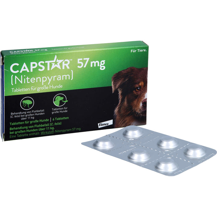 CAPSTAR 57 mg Tabletten für große Hunde bei Flohbefall, 6 pcs. Tablets