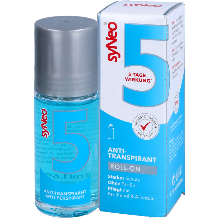 syNeo 5 Roll-on Antitranspirant mit 5-Tage-Wirkung, 50 ml Lösung