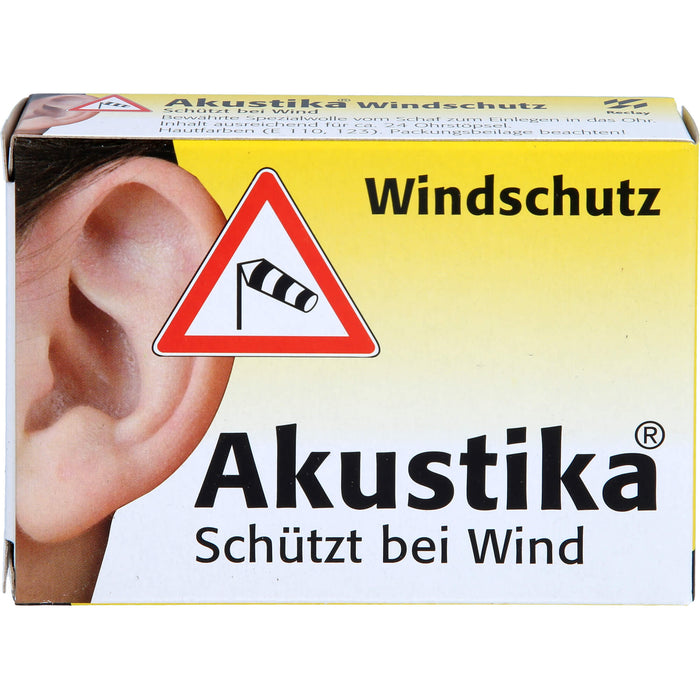 Akustika Windschutz Spezialwolle für das Ohr, 1 pc Paquet