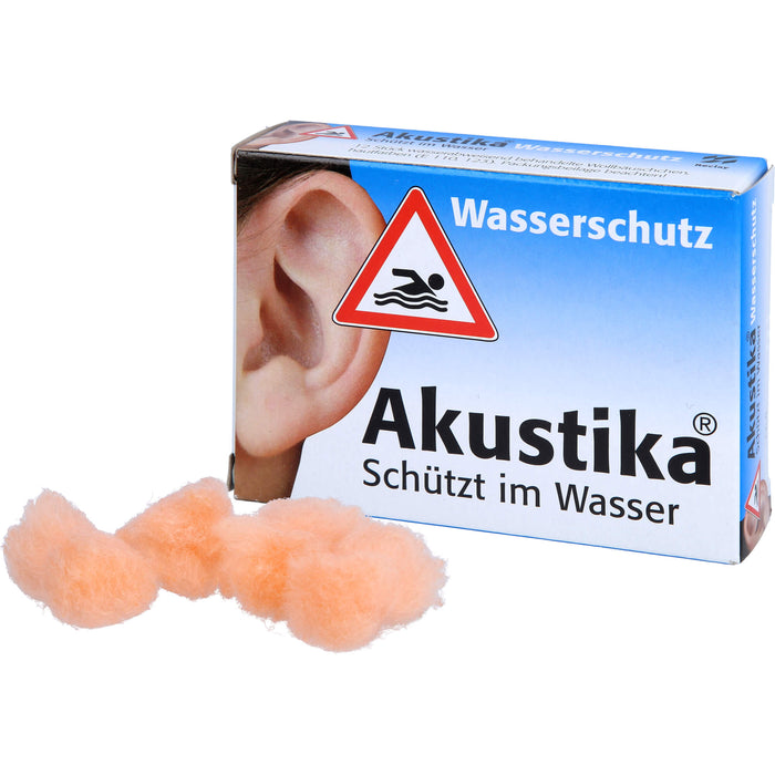 Akustika Wasserschutz Ohrschutz Wollebäuschchen, 1 pcs. Pack