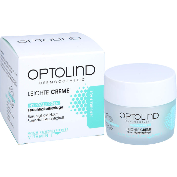 Optolind leichte Creme Feuchtigkeitscreme hypoallergen beruhigt die Haut und spendet Feuchtigkeit, 50 ml Crème