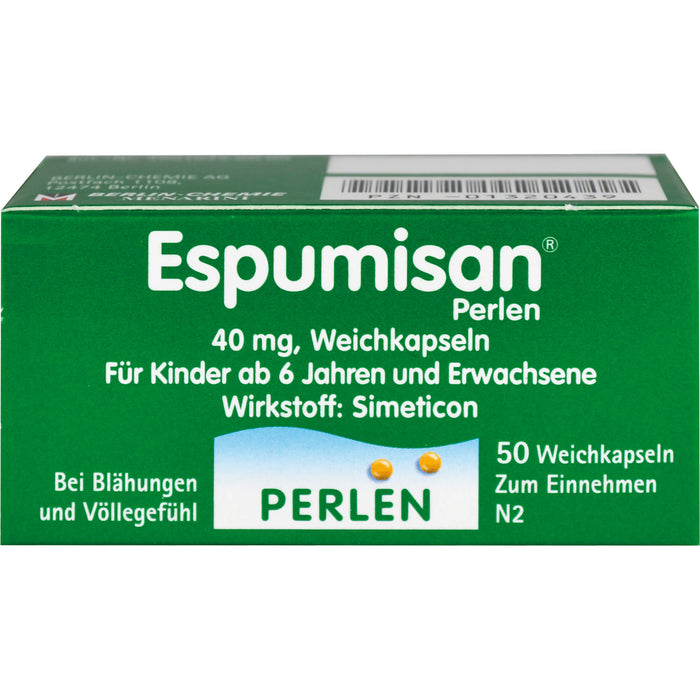 Espumisan Perlen Weichkapseln bei Blähungen und Völlegefühl, 50 pc Capsules