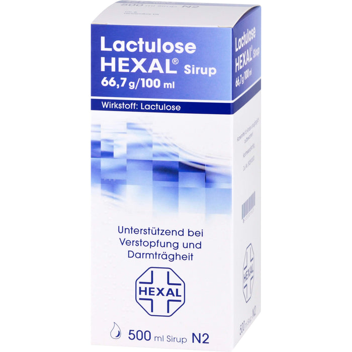 Lactulose HEXAL Sirup unterstützend bei Verstopfung und Darmträgheit, 500 ml Solution