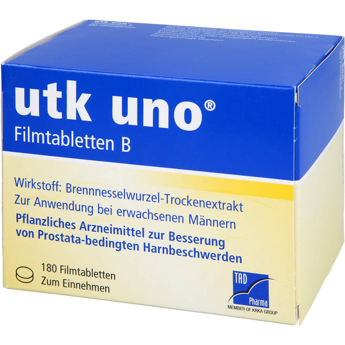 utk uno Filmtabletten zur Besserung von Prostata-bedingten Harnbeschwerden, 180 pc Tablettes