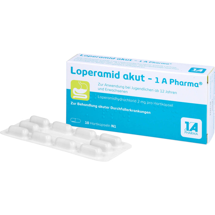 Loperamid akut - 1 A Pharma Hartkapseln, 10 pcs. Capsules