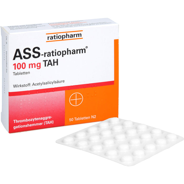 ASS-ratiopharm 100 mg TAH Tabletten, 50 pc Tablettes