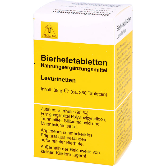 Teofarma Bierhefetabletten Leuvrinetten, 250 pcs. Tablets