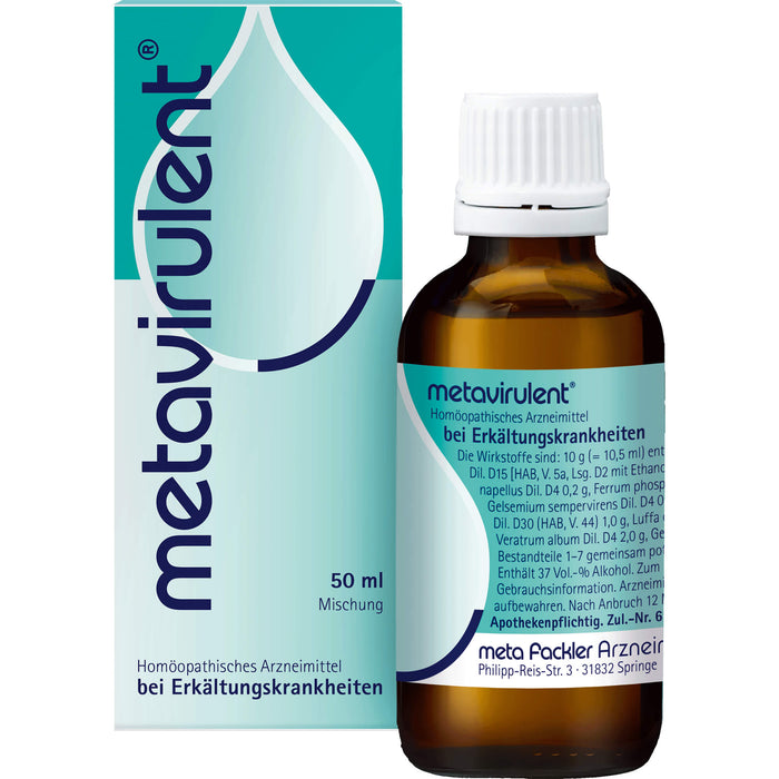 metavirulent Tropfen bei Erkältungskrankheiten, 50 ml Lösung