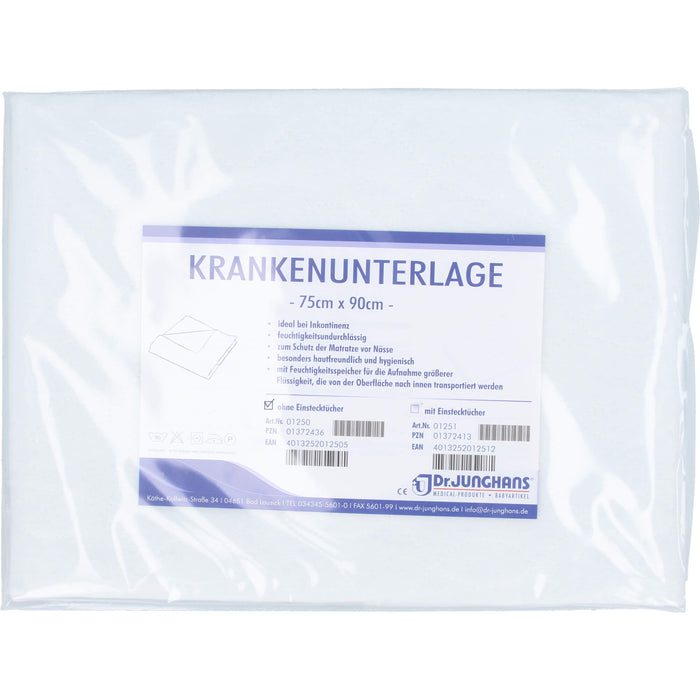 DR. JUNGHANS Krankenunterlage waschbar 75 x 90 cm, 1 pcs. underpads