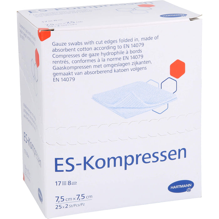 HARTMANN ES-Kompressen 7,5 cm x 7,5 cm steril, 50 St. Kompressen