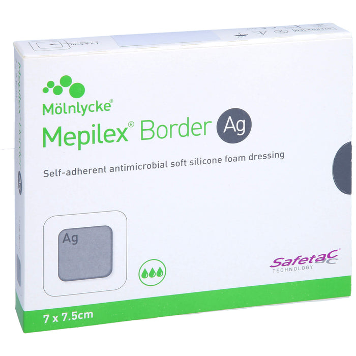 Mepilex Border Ag Schaumverband 7 x 7,5 cm, 5 pc pansement