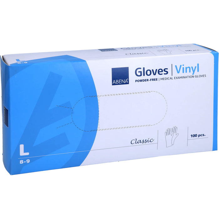 ABENA Classic Vinylhandschuhe puderfrei Größe L, 100 pcs. Gloves