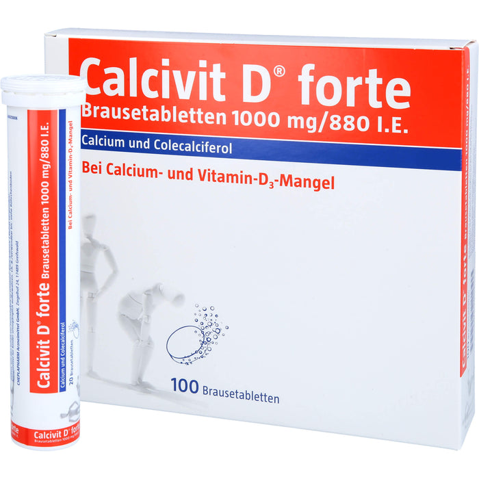 Calcivit D forte Brausetabletten 1000 mg/880 I.E., 100 pcs. Tablets