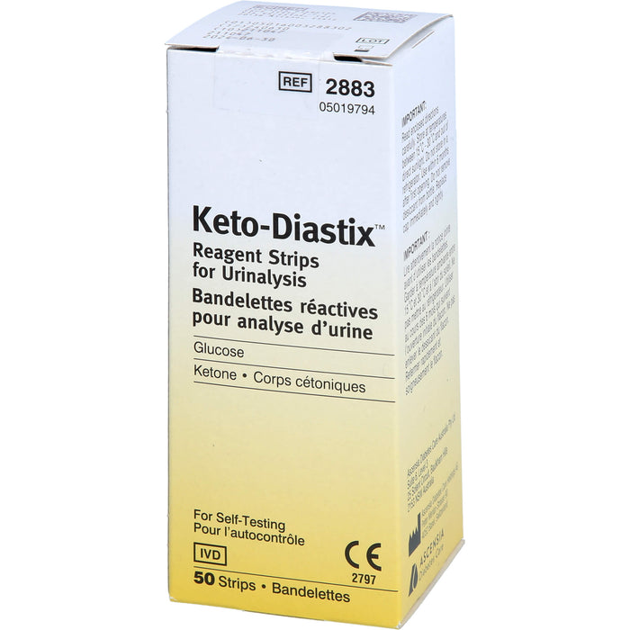 Keto-Diastix Teststreifen zur Harnanalyse, 50 pcs. Test strips