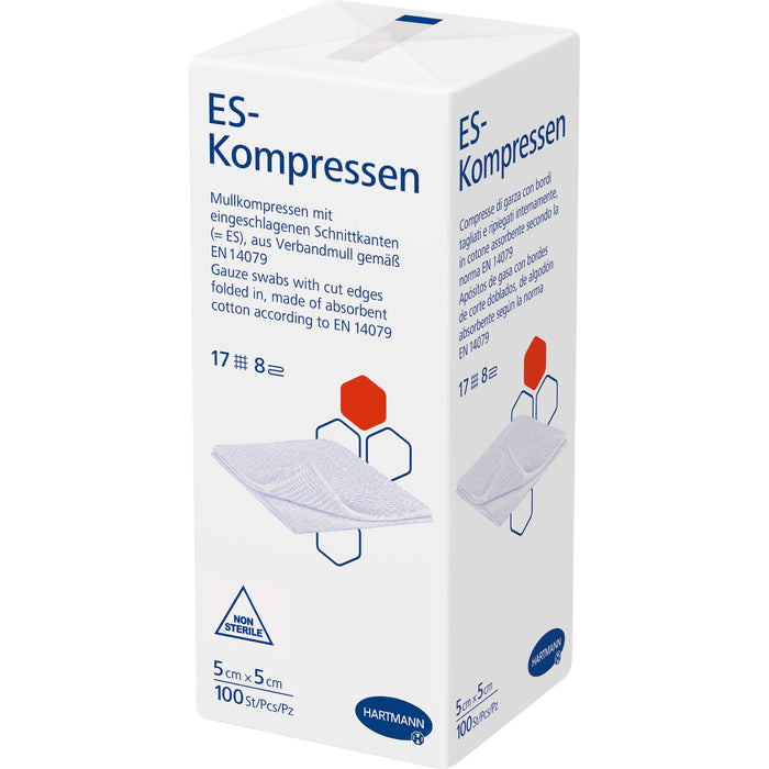 HARTMANN ES-Kompressen unsteril 5 cm x 5 cm, 100 pc Compresses