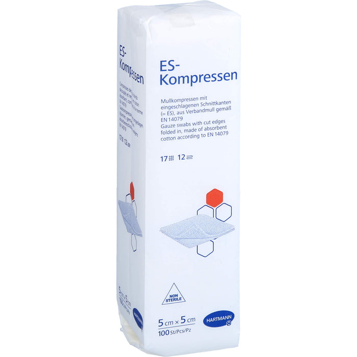 ES-Kompressen unsteril 12fach 5 x 5 cm, 100 pcs. Compresses