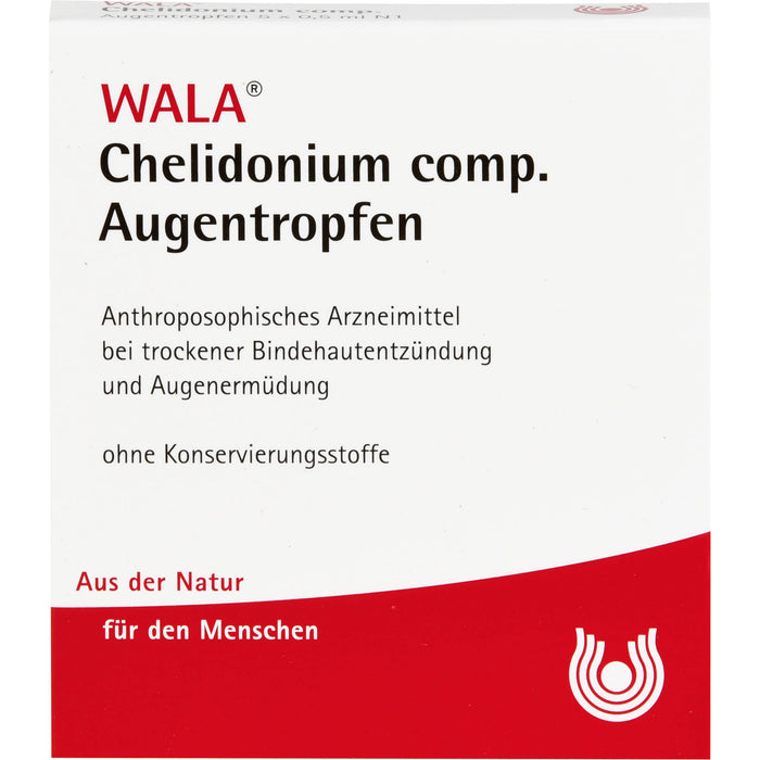 WALA Chelidonium comp Augentropfen bei trockenen, ermüdeten Augen, 5 pcs. Solution