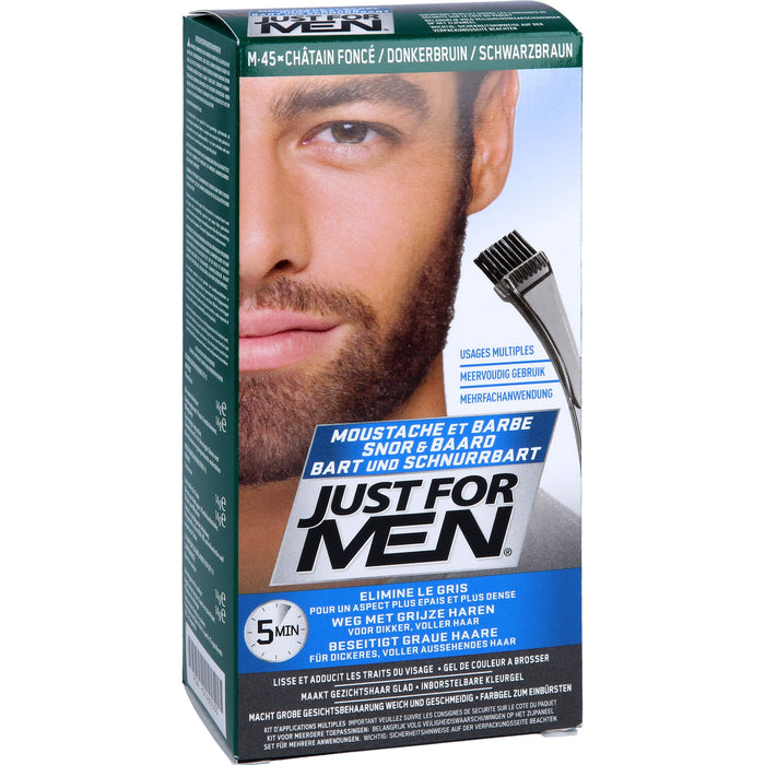 JUST FOR MEN Pflege-Brush-In-Color-Gel schwarzbraun, 28.4 ml Gel