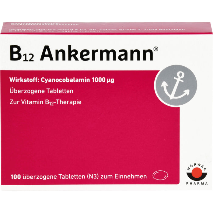 B12 Ankermann überzogene Tabletten, 100 pcs. Tablets