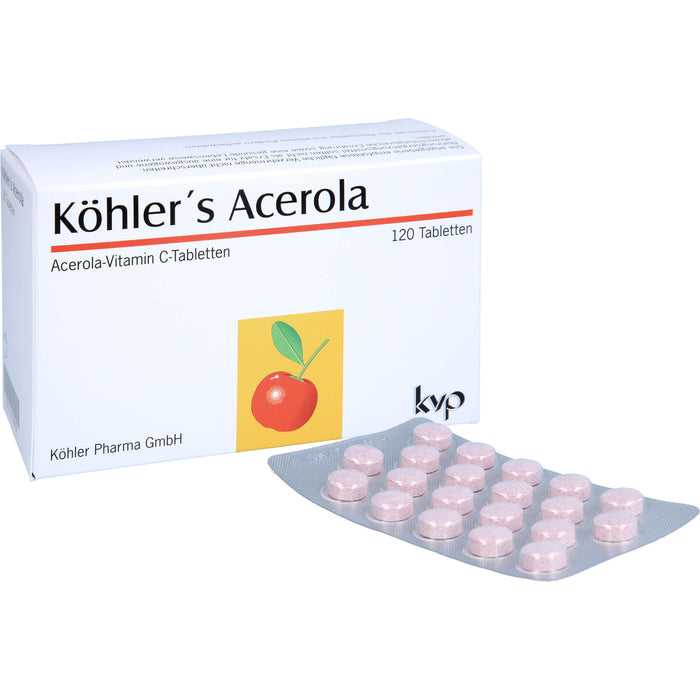 Köhler's Acerola Acerola-Vitamin C-Tabletten, 120 St. Tabletten