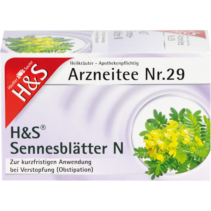 H&S Sennesblätter N Arzneitee Nr. 29 bei Verstopfung, 20 pc Sac filtrant