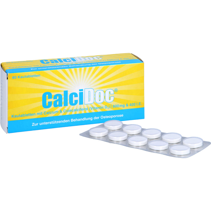 CalciDoc Kautabletten zur unterstützenden Behandlung der Osteoporose, 60 St. Tabletten