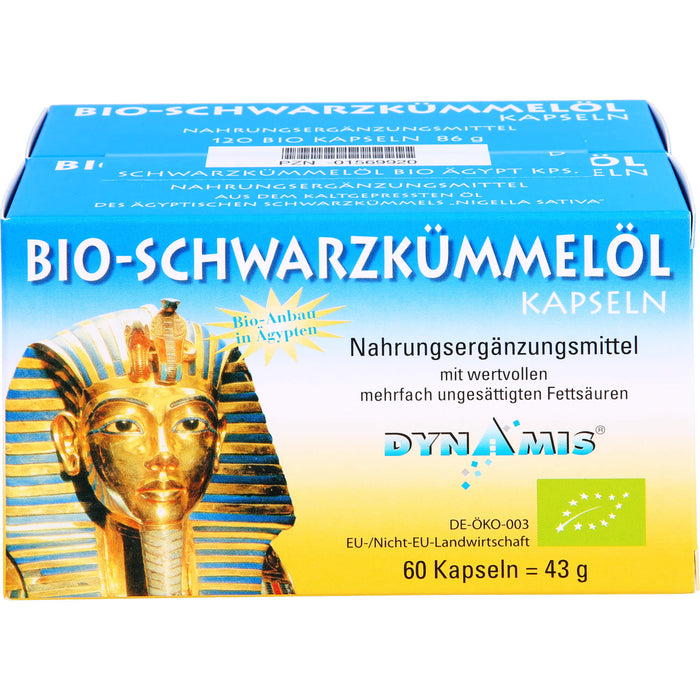 DYNAMIS Bio Schwarzkümmelöl ägyptisch Kapseln, 120 pc Capsules