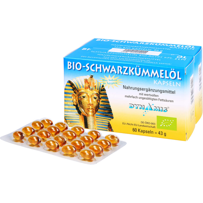 DYNAMIS Bio Schwarzkümmelöl ägyptisch Kapseln, 120 St. Kapseln