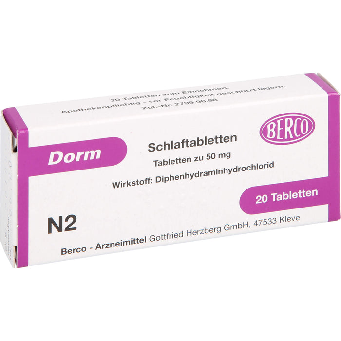 Dorm Schlaftabletten, 20 St. Tabletten