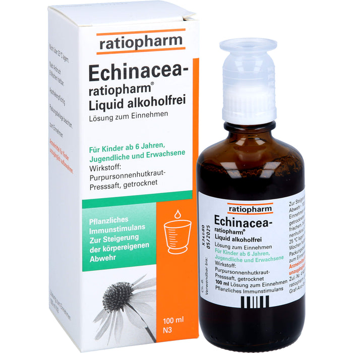 Echinacea-ratiopharm Liquid alkoholfrei, 100 ml Solution