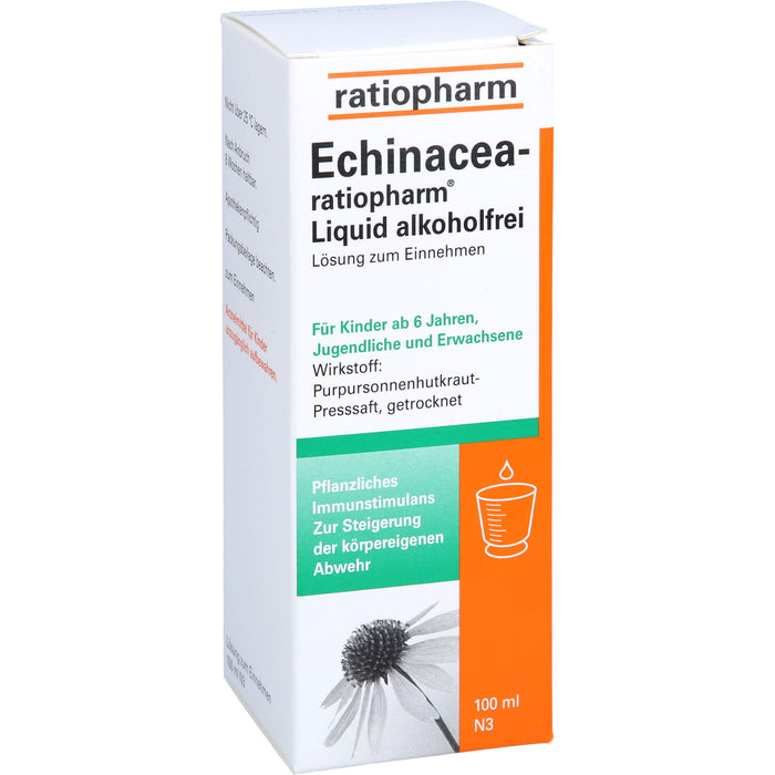 Echinacea-ratiopharm Liquid alkoholfrei, 100 ml Solution