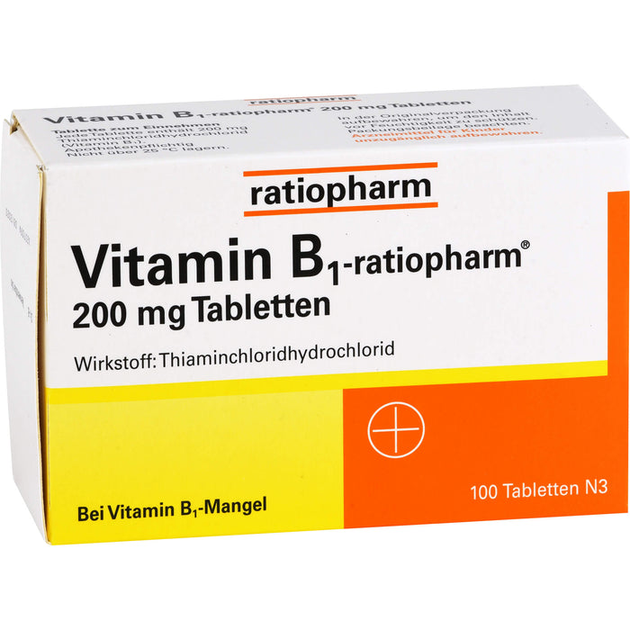 Vitamin B1-ratiopharm 200 mg Tabletten, 100 pc Tablettes