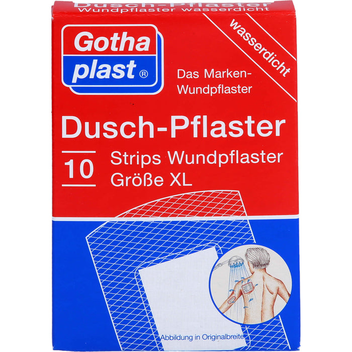 Gothaplast Duschpflaster Strips Wundpflaster Größe XL wasserdicht, 10 St. Pflaster