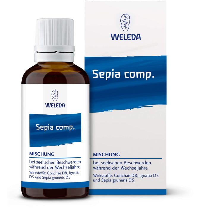 WELEDA Sepia comp. Mischung ei seelischen Beschwerden während der Wechseljahre, 50 ml Mischung