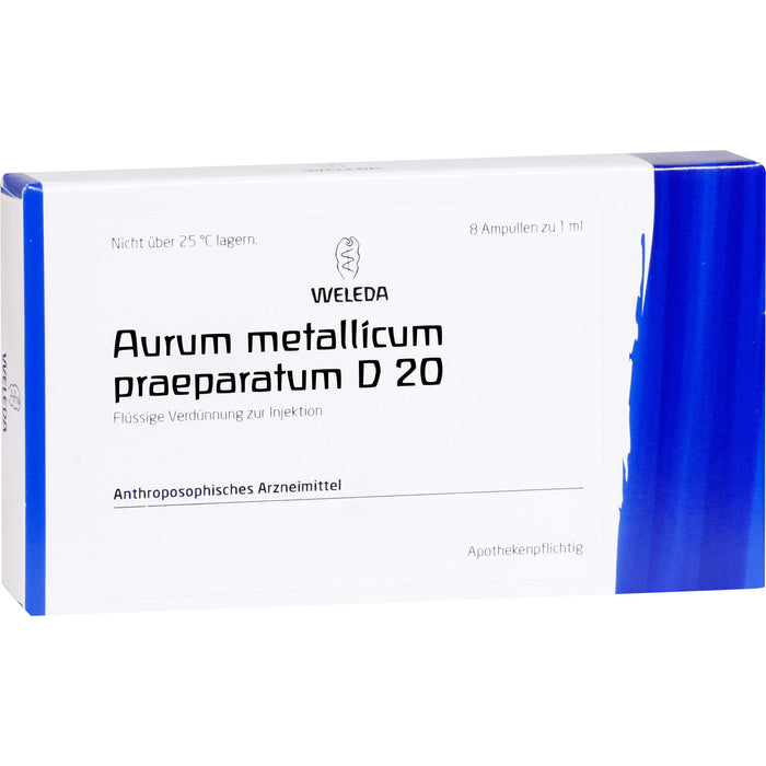 WELEDA Aurum metallicum praeparatum D20 flüssige Verdünnung, 8 pcs. Ampoules